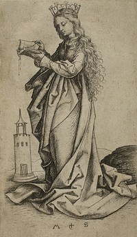 St. Barbara by Martin Schongauer