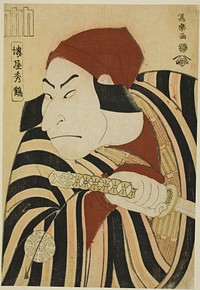 Nakamura Nakazo II as Prince Koretaka disguised as the farmer Tsuchizo in the play "Intercalary Year Praise of a Famous Poem (Uruo Toshi Meika no Homare)," performed at the Miyako Theater in the eleventh month, 1794 by Tōshūsai Sharaku