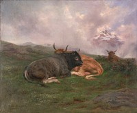 Cattle at Rest on a Hillside in the Alps by Rosa Bonheur