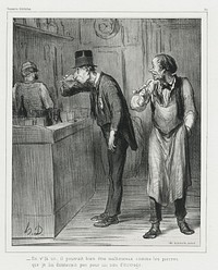 “- This one may look as unhappy as a rock, before I would give him a job", plate 311 from Souvenirs d’artistes by Honoré-Victorin Daumier