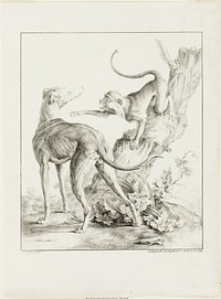 Dog and Monkey by Gottfried Engelmann