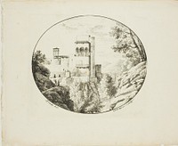 Landscape in an Oval by Lameau