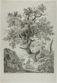 Artist in a Rocky Landscape by Pierre Antoine Mongin