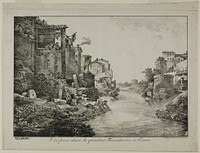 View in the Trastevere Quarter, Rome by Claude Thiénon