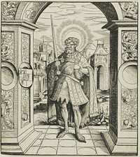 Saint Rolandus, from Saints Connected with the House of Habsburg by Leonhard Beck