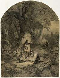 Soldiers under a Tree by Gustave Doré