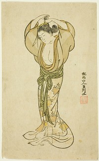 Woman Arranging Her Hair by Kyosen