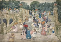 The Terrace Bridge, Central Park by Maurice Brazil Prendergast