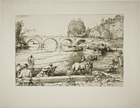 The Watering Place at the Pont Marie by Louis Auguste Lepère