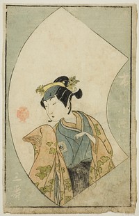 The Actor Ichikawa Kodanji II, from "A Picture Book of Stage Fans (Ehon butai ogi)" by Katsukawa Shunsho