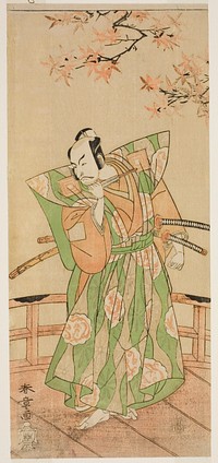 The Actor Ichikawa Danjuro V as Momonoi Wakasanosuke Yasuchika (?) in the Play Kanadehon Chushingura (?), Performed at the Nakamura Theater (?) in the Fifth Month, 1771 (?) by Katsukawa Shunsho