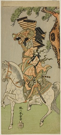 The Actor Ichikawa Danjuro V as Soga no Goro Tokimune in the Play Sakai-cho Soga Nendaiki, Performed at the Nakamura Theater in the First Month, 1771 by Katsukawa Shunsho