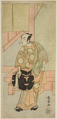 The Actor Ichimura Uzaemon IX as the Hairdreser Komagata Ikkaku in the Play Fuji no Yuki Kaikei Soga, Performed at the Ichimura Theater in the First Month, 1770 by Katsukawa Shunsho