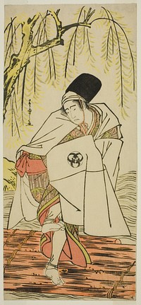 The Actor Bando Mitsugoro I as the Shinto Priest Goinosuke Disguised as the Spirit of a White Heron, in the Play Sakikaese Yuki no Miyoshino, Performed at the Morita Theater in the Eleventh Month, 1781 by Katsukawa Shunsho
