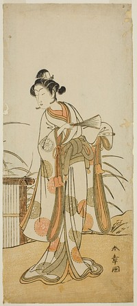 The Actor Segawa Kikunojo III as Aigo no Waka in the Play Chigo Sakura Jusan Kane, Performed at the Ichimura Theater in the Eleventh Month, 1774 by Katsukawa Shunsho