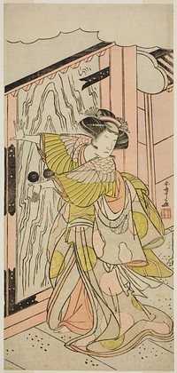 The Actor Nakamura Tomijuro I as Lady Hangaku (Hangaku Gozen) in the Play Wada-gassen Onna Maizuru, Performed at the Nakamura Theater in the Seventh Month, 1777 by Katsukawa Shunsho