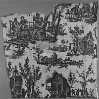 Scenes Flamandes (Furnishing Fabric) by Jean Baptiste Huet (Designer)