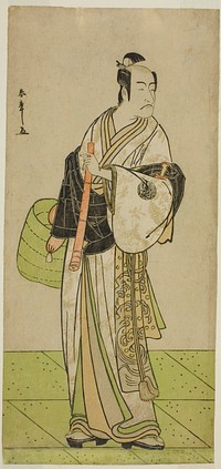 The Actor Ichikawa Ebizo as Kudo Suketsune Disguised as a Komuso in the Play Waka Murasaki Edokko Soga, Performed at the Ichimura Theater in the First Month, 1792 by Katsukawa Shunsho