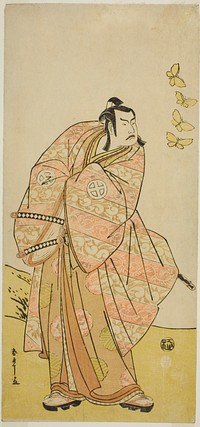 The Actor Otani Hiroji III as Makino Arataro Tokizumi in the Play Hana no O-Edo Masakado Matsuri, Performed at the Ichimura Theater in the Eleventh Month, 1789 by Katsukawa Shunsho