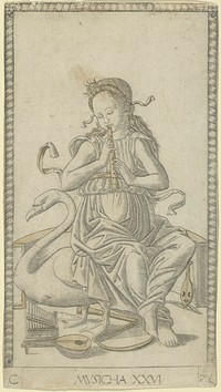 Music, plate 26 from Arts and Sciences by Master of the E-Series Tarocchi
