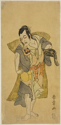 The Actor Nakamura Utaemon I as Kudo Suketsune Disguised as a Beggar in the Play Soga Moyo Aigo no Wakamatsu, Performed at the Nakamura Theater in the First Month, 1769 by Katsukawa Shunsho