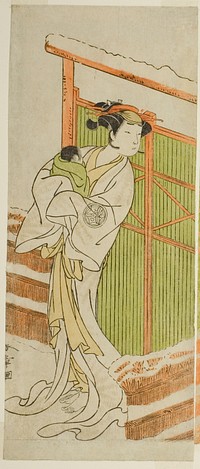 The Actor Yamashita Kinsaku II as Moshio in the Play Izu-goyomi Shibai no Ganjitsu, Performed at the Morita Theater in the Eleventh Month, 1772 by Katsukawa Shunsho