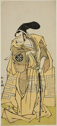 The Actor Nakamura Nakazo I as Kudo Suketsune (?) in the Play Iro Moyo Aoyagi Soga (?), Performed at the Nakamura Theater (?) in the Second Month, 1775 (?) by Katsukawa Shunsho