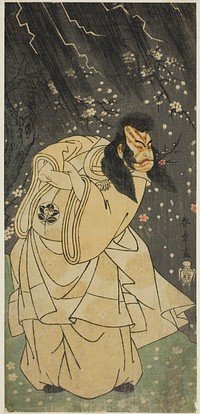 The Actor Ichimura Uzaemon IX as Kan Shojo in the Play Sugawara Denju Tenarai Kagami, Performed at the Ichimura Theater in the Eighth Month, 1768 by Katsukawa Shunsho