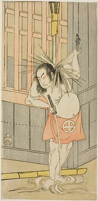 Actor Ôtani Hiroji III Possibly as Akaneya Hanshichi in “Snow on Mt. Fuji: The Soga Vendetta” (“Fuji no yuki kaikei Soga”) by Katsukawa Shunsho