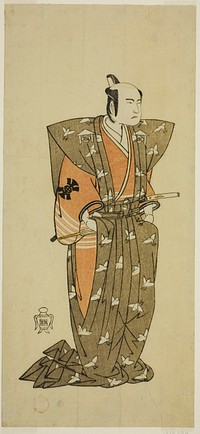 The Actor Bando Mitsugoro I as Soga no Juro Sukenari (?) in the Play Shuen Soga Omugaeshi (?), Performed at the Ichimura Theater (?) in the Second Month, 1768 (?) by Katsukawa Shunsho