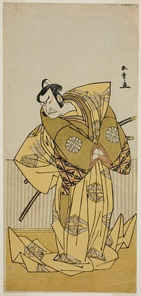 The Actor Nakamura Nakazo I as Kudo Sukestune (?) in the Play Kokimazete Takao Soga (?), Performed at the Ichimura Theater (?) in the Second Month, 1778 by Katsukawa Shunsho