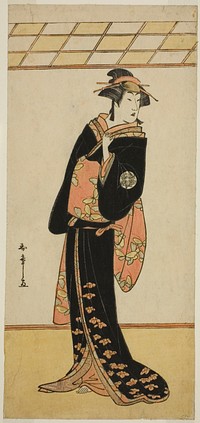 The Actor Nakamura Riko I as Lady Manko (Manko Gozen) (?) in the Play Soga Musume Choja (?), Performed at the Nakamura Theater (?) in the First Month, 1784 (?) by Katsukawa Shunsho