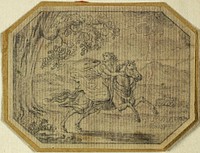 Young Woman on Galloping Horse by Johann August Rossmassler