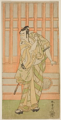 The Actor Nakamura Nakazo I as Kudo Saemon Suketsune (?) in the Play Sakai-cho Soga Nendaiki (?), Performed at the Nakamura Theater (?) in the First Month, 1771 (?) by Katsukawa Shunsho