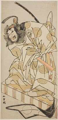 The Actor Nakajima Mihoemon II as Bomon no Saisho Kiyotada in the Play Oyafune Taiheiki, Performed at the Ichimura Theater in the Eleventh Month, 1775 by Katsukawa Shunsho