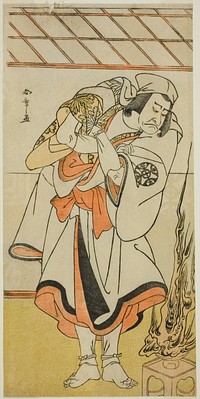 The Actor Nakamura Nakazo I as Chinzei Hachiro Tametomo Disguised as an Ascetic Monk, in the Play Kitekaeru Nishiki no Wakayaka, Performed at the Nakamura Theater in the Eleventh Month, 1780 by Katsukawa Shunsho
