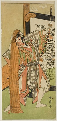 The Actor Ichikawa Yaozo II as Yoshimine no Munesada in the Play Kuni no Hana Ono no Itsumoji, Performed at the Nakamura Theater in the Eleventh Month, 1771 by Katsukawa Shunsho