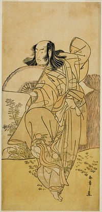 The Actor Ichikawa Yaozo III as Kusunoki Uraminosuke Disguised as a Male Fox from Tsukamoto (?), in the Play Kumoi no Hana Yoshino no Wakamusha (?), Performed at the Nakamura Theater (?) in the Eleventh Month, 1786 (?) by Katsukawa Shunsho