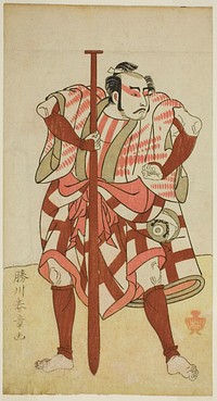The Actor Kasaya Matakuro II as the Boatman Rokuzo in an Unidentified Play, Performed at the Morita Theater in the Fifth Month, 1770 by Katsukawa Shunsho