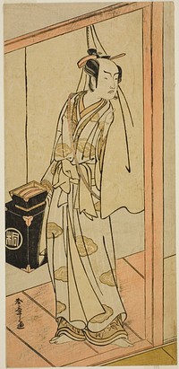The Actor Arashi Sangoro II as the Hairdresser Obana Saizaburo in the Play Koi Musume Mukashi Hachijo, Performed at the Nakamura Theater in the Third Month, 1776 by Katsukawa Shunsho