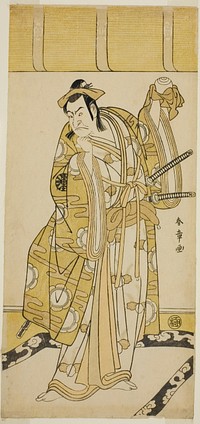 The Actor Nakamura Nakazo I as Nagao Terutora in the Play Kuruma-gakari Tekuda no Gumbai, Performed at the Ichimura Theater in the Eleventh Month, 1783 by Katsukawa Shunsho