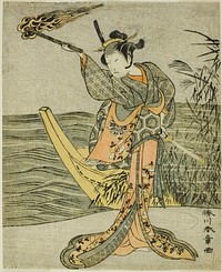 The Actor Nakamura Tomijuro I as Nagoya Osan in the Play Fuki Kaete Tsuki mo Yoshiwara (Rethatched Roof: The Moon also Shines Over the Yoshiwara Pleasure District), Performed at the Morita Theater in the Eleventh Month, 1771 by Katsukawa Shunsho