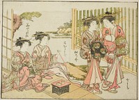 Courtesans of the Matsubaya, from the book "Mirror of Beautiful Women of the Pleasure Quarters (Seiro bijin awase sugata kagami)," vol. 1 by Katsukawa Shunsho