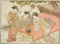 Courtesans of the Yadaya, from the book "Mirror of Beautiful Women of the Pleasure Quarters (Seiro bijin awase sugata kagami)," vol. 1 by Katsukawa Shunsho