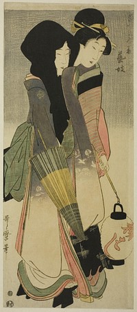 Geisha (Geigi), from the series “Three Amusements of Contemporary Beauties" ("Tosei bijin san’yu") by Kitagawa Utamaro