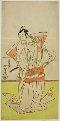 The Actor Nakamura Nakazo I as Kudo Suketsune in the Play Edo no Fuji Wakayagi Soga, Performed at the Nakamura Theater in the First Month, 1789 by Rantokusai Shundô
