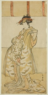 The Actor Yamashita Mangiku I as Kewaizaka no Shosho in the Play Nanakusa Yosooi Soga, Performed at the Nakamura Theater in the First Month, 1782 by Katsukawa Shunjо̄