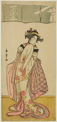 The Actor Segawa Kikunojo III as Shinanoya Ohan in the Play Kabuki no Hana Bandai Soga, Performed at the Ichimura Theater in the Third Month, 1781 by Katsukawa Shunjо̄