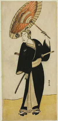 The Actor Matsumoto Koshiro IV as Sukeroku in the Play Sukeroku Yukari no Edo-zakura, Performed at the Ichimura Theater in the Sixth Month, 1782 by Katsukawa Shunjо̄