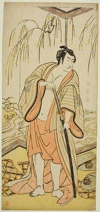 The Actor Ichikawa Monnosuke III as the Sumo Wrestler Shirafuji Genta in the Play Edo no Hana Mimasu Soga, Performed at the Nakamura Theater in the Third Month, 1783 by Katsukawa Shunjо̄